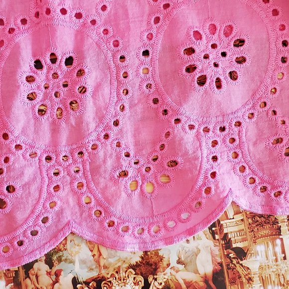Misslook Pink Eyelet Midi Lace Dress (Cover-up) - Picture 6 of 8